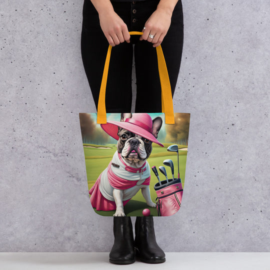 Tote bag-French Bulldog Golfer V61