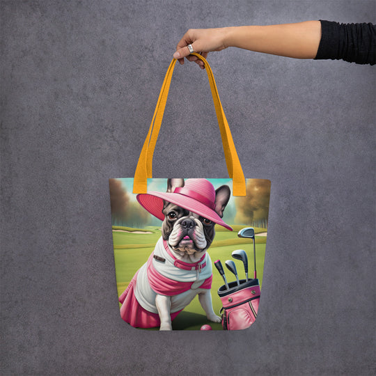 Tote bag-French Bulldog Golfer V61