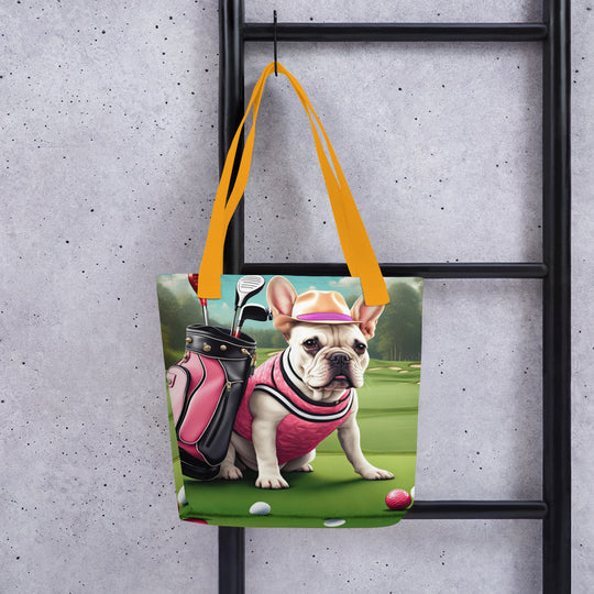 Tote bag-French Bulldog Golfer V62