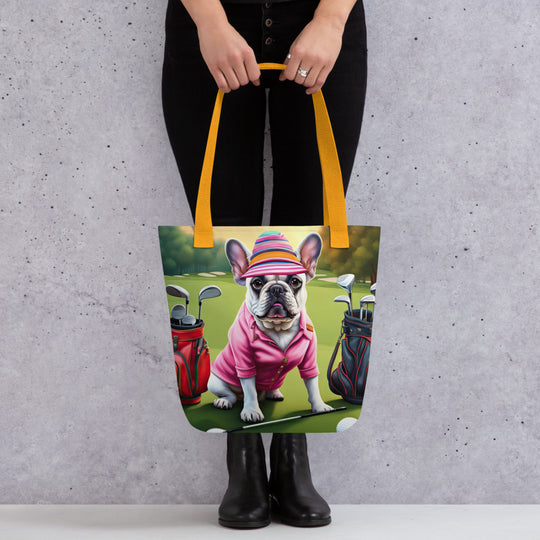 Tote bag-French Bulldog Golfer V65