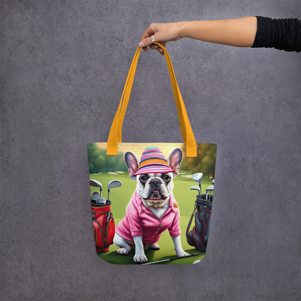 Tote bag-French Bulldog Golfer V65