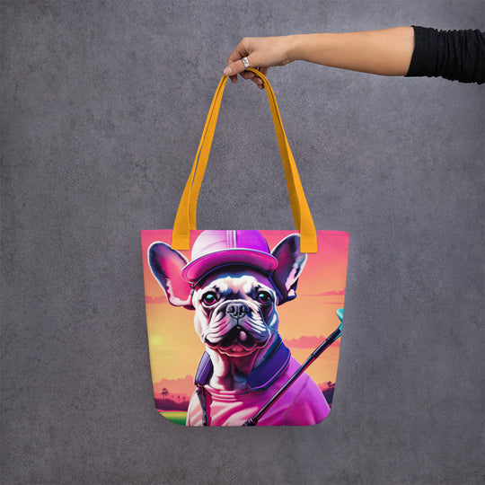 Tote bag-French Bulldog Golfer V67