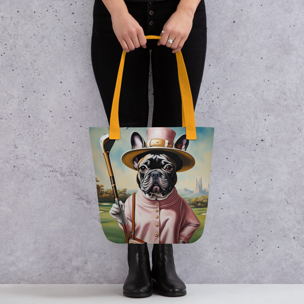 Tote bag-French Bulldog Golfer V69