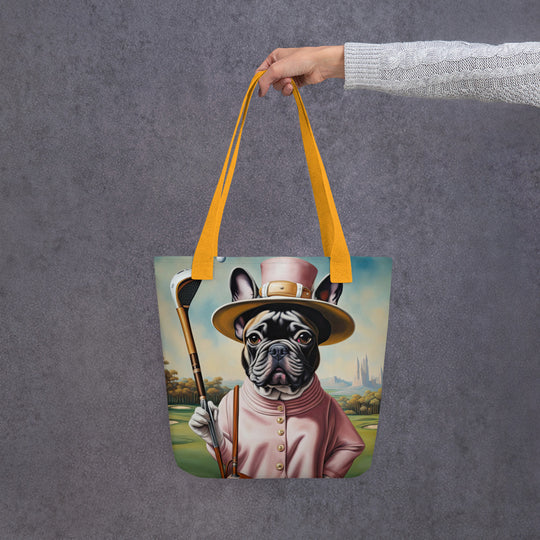 Tote bag-French Bulldog Golfer V69