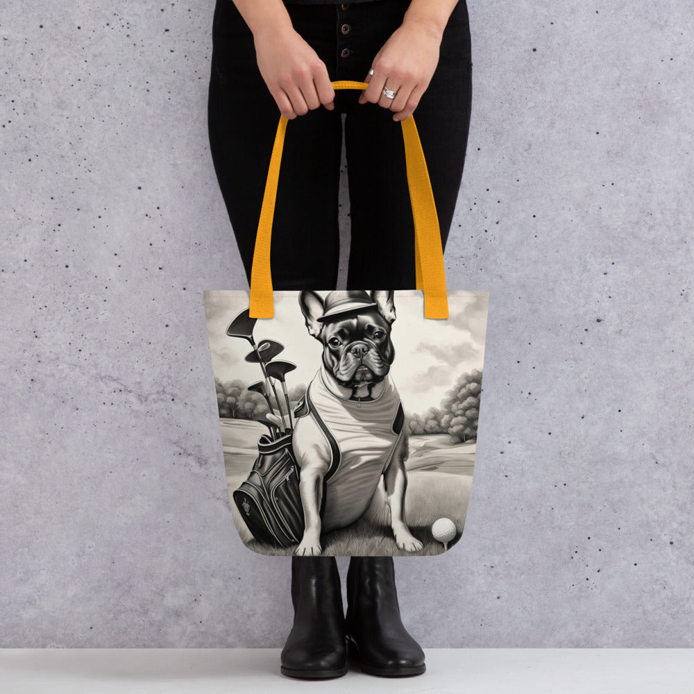 Tote bag-French Bulldog Golfer V70