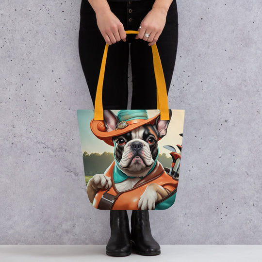 Tote bag-French Bulldog Golfer V71