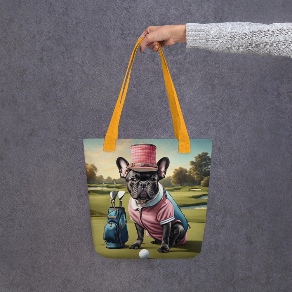 Tote bag-French Bulldog Golfer V72