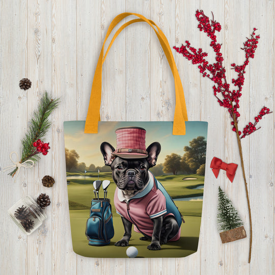 Tote bag-French Bulldog Golfer V72