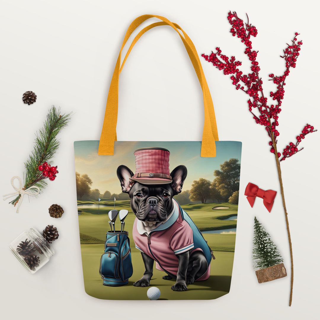 Tote bag-French Bulldog Golfer V72