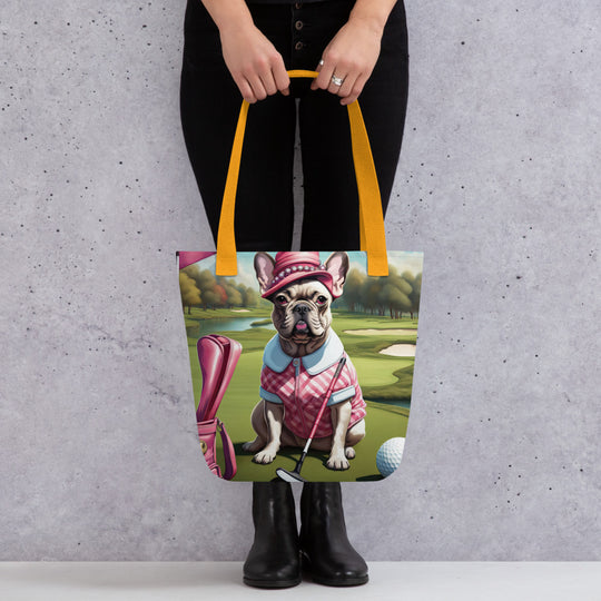 Tote bag-French Bulldog Golfer V73