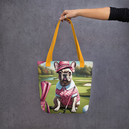 Tote bag-French Bulldog Golfer V73