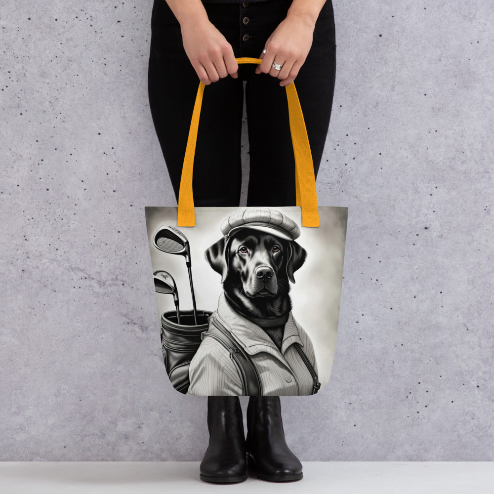 Tote bag- Labrador Retriever Golfer-V4