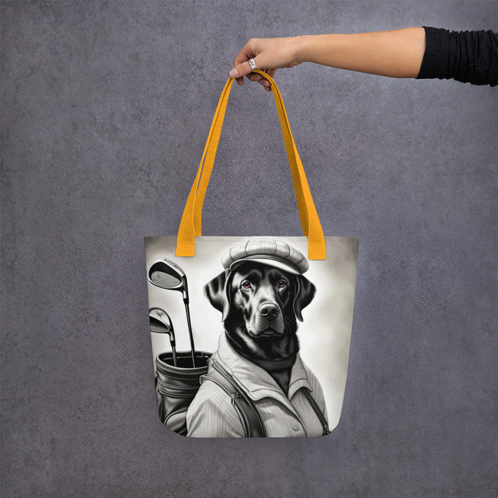 Tote bag- Labrador Retriever Golfer-V4