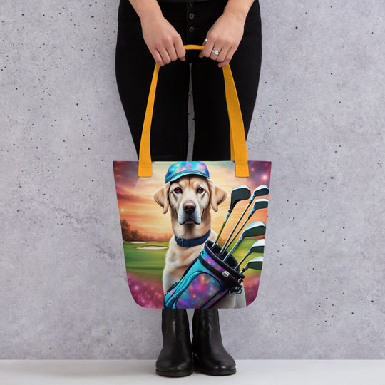 Tote bag-Labrador Retriever Golfer V5