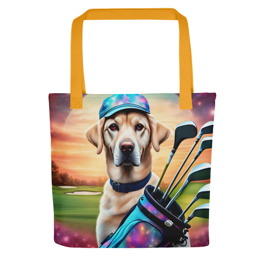 Tote bag-Labrador Retriever Golfer V5