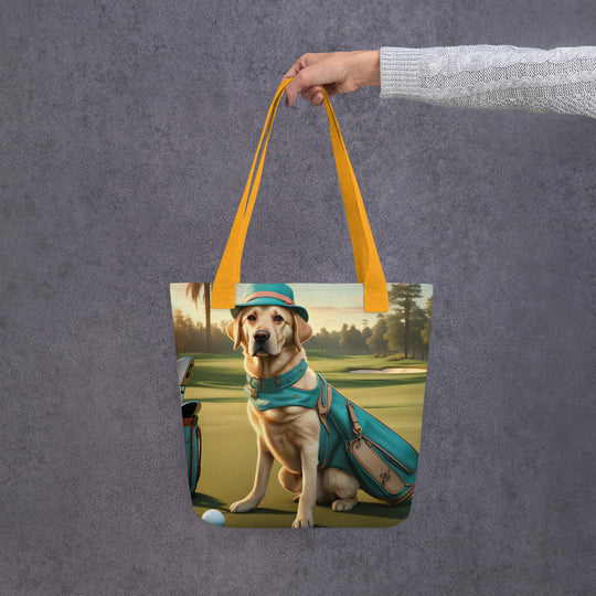 Tote bag-Labrador Retriever Golfer V7