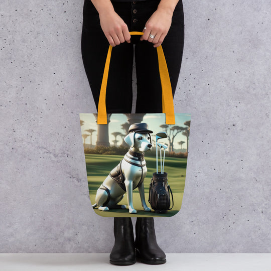 Tote bag-Labrador Retriever Golfer V9