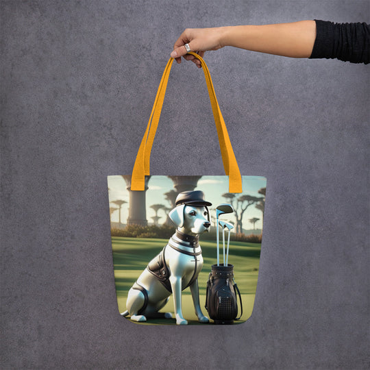 Tote bag-Labrador Retriever Golfer V9