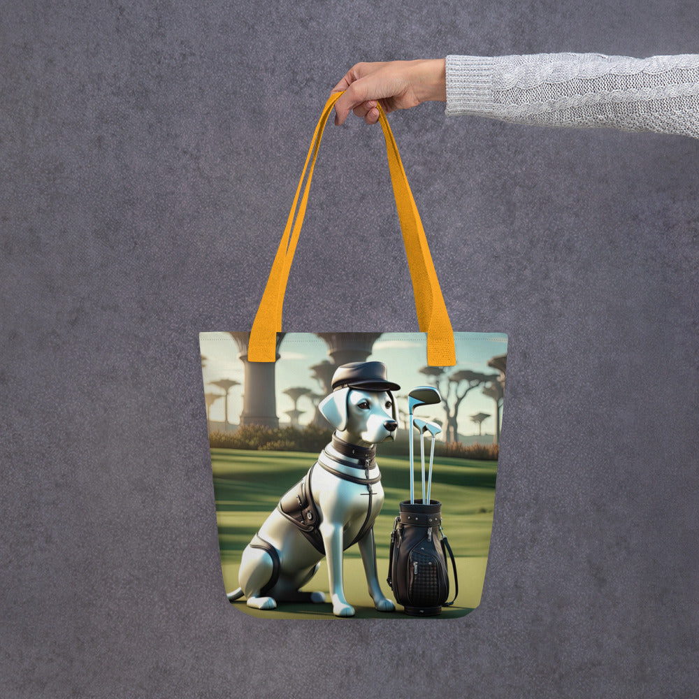 Tote bag-Labrador Retriever Golfer V9