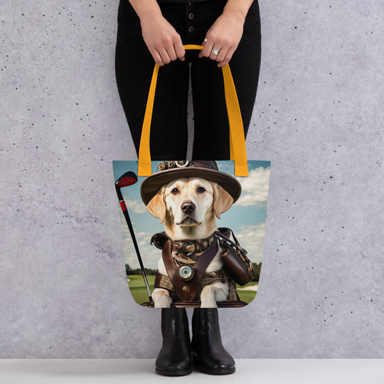 Tote bag-Labrador Retriever Golfer V10