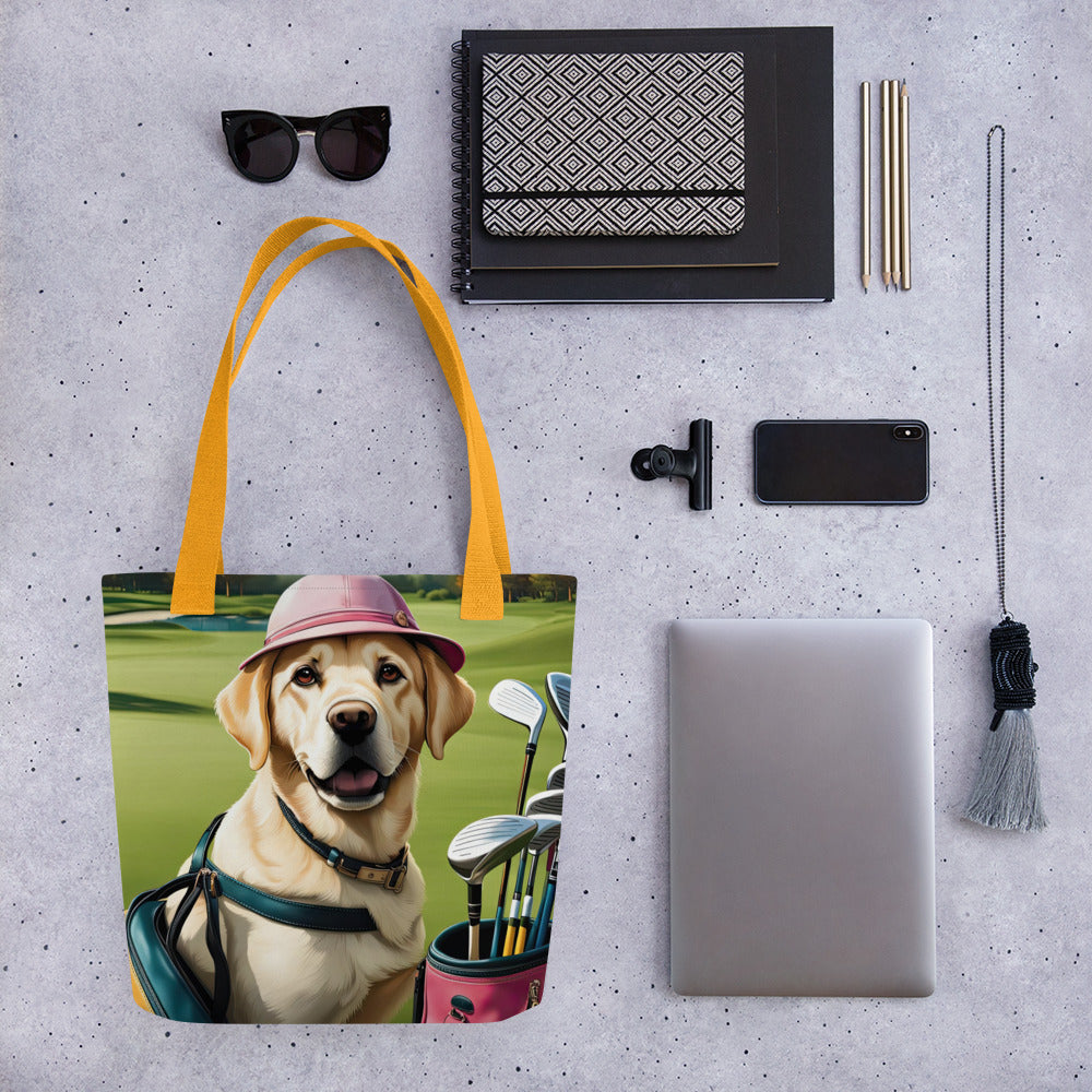 Tote bag- Labrador Retriever Golfer V11