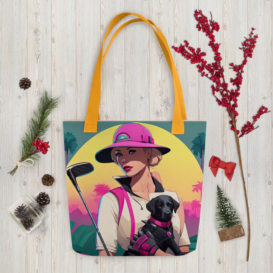 Tote bag-Labrador Retriever Golfer V13