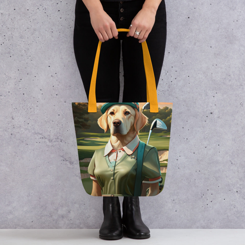 Tote bag-Labrador Retriever Golfer V15