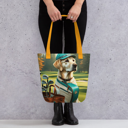 Tote bag-Labrador Retriever Golfer V16