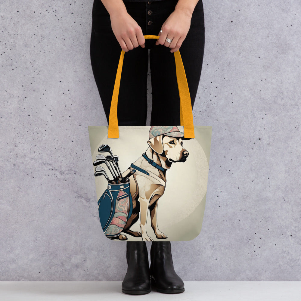 Tote bag-Labrador Retriever Golfer V19