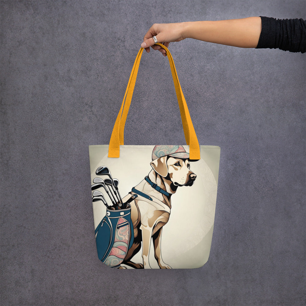 Tote bag-Labrador Retriever Golfer V19