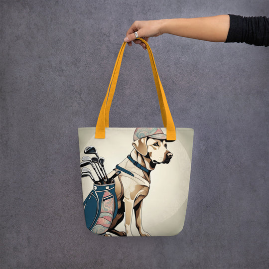 Tote bag-Labrador Retriever Golfer V19