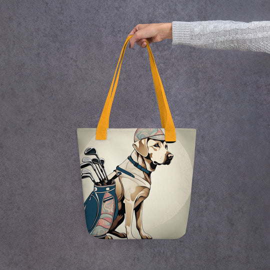 Tote bag-Labrador Retriever Golfer V19