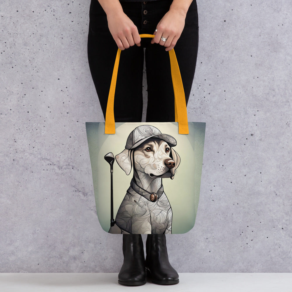 Tote bag-Labrador Retriever Golfer V20