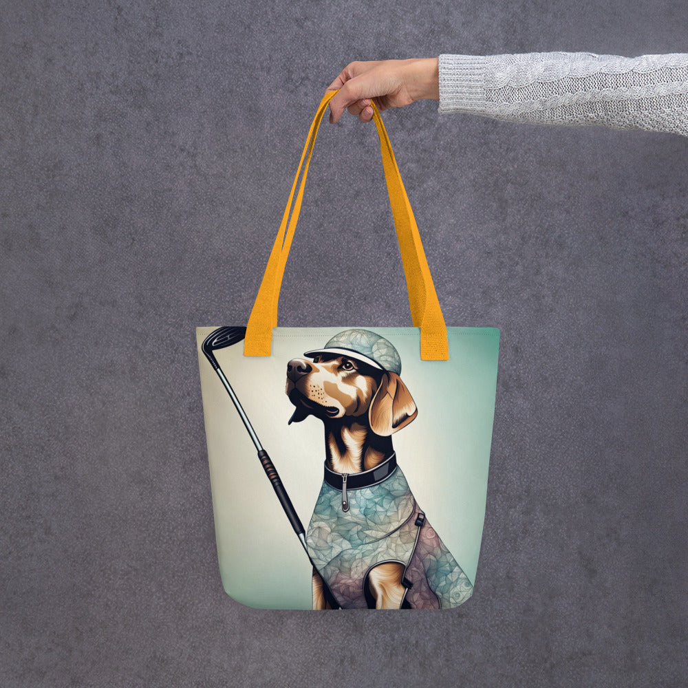 Tote bag-Labrador Retriever Golfer V21