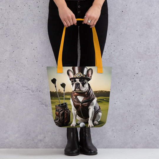 Tote bag-French Bulldog Golfer V15