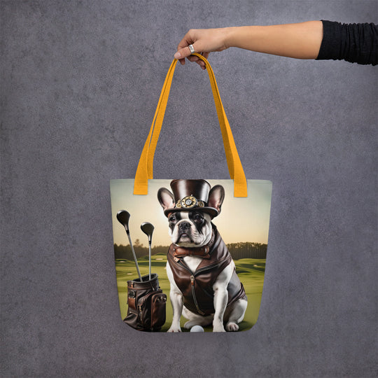 Tote bag-French Bulldog Golfer V15