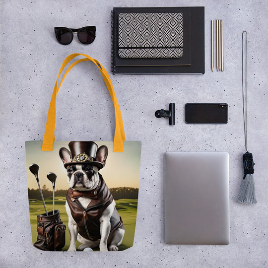 Tote bag-French Bulldog Golfer V15