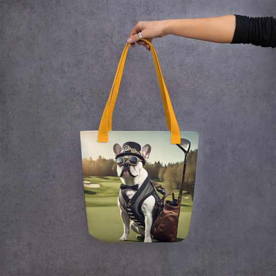 Tote bag-French Bulldog Golfer V43