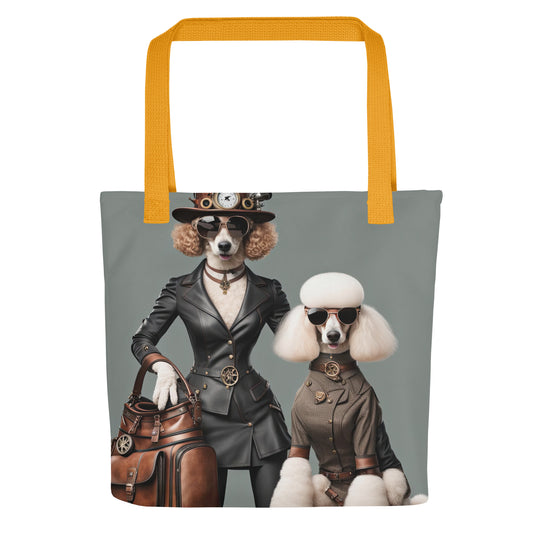 Tote bag-Poodle Golfer