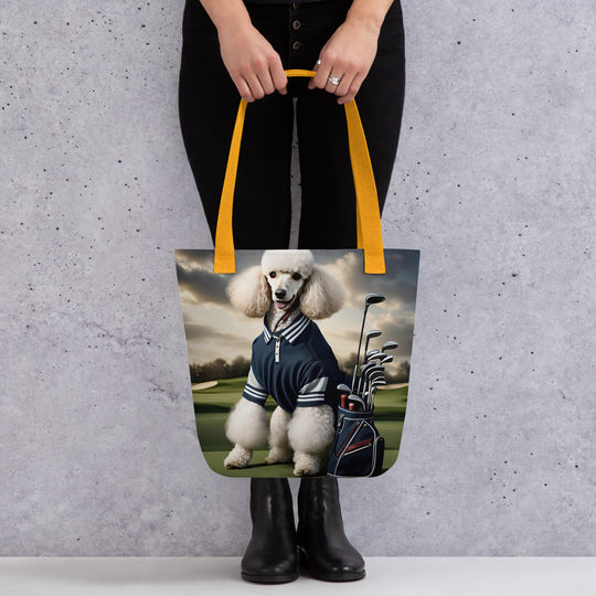 Tote bag-Poodle Golfer V3