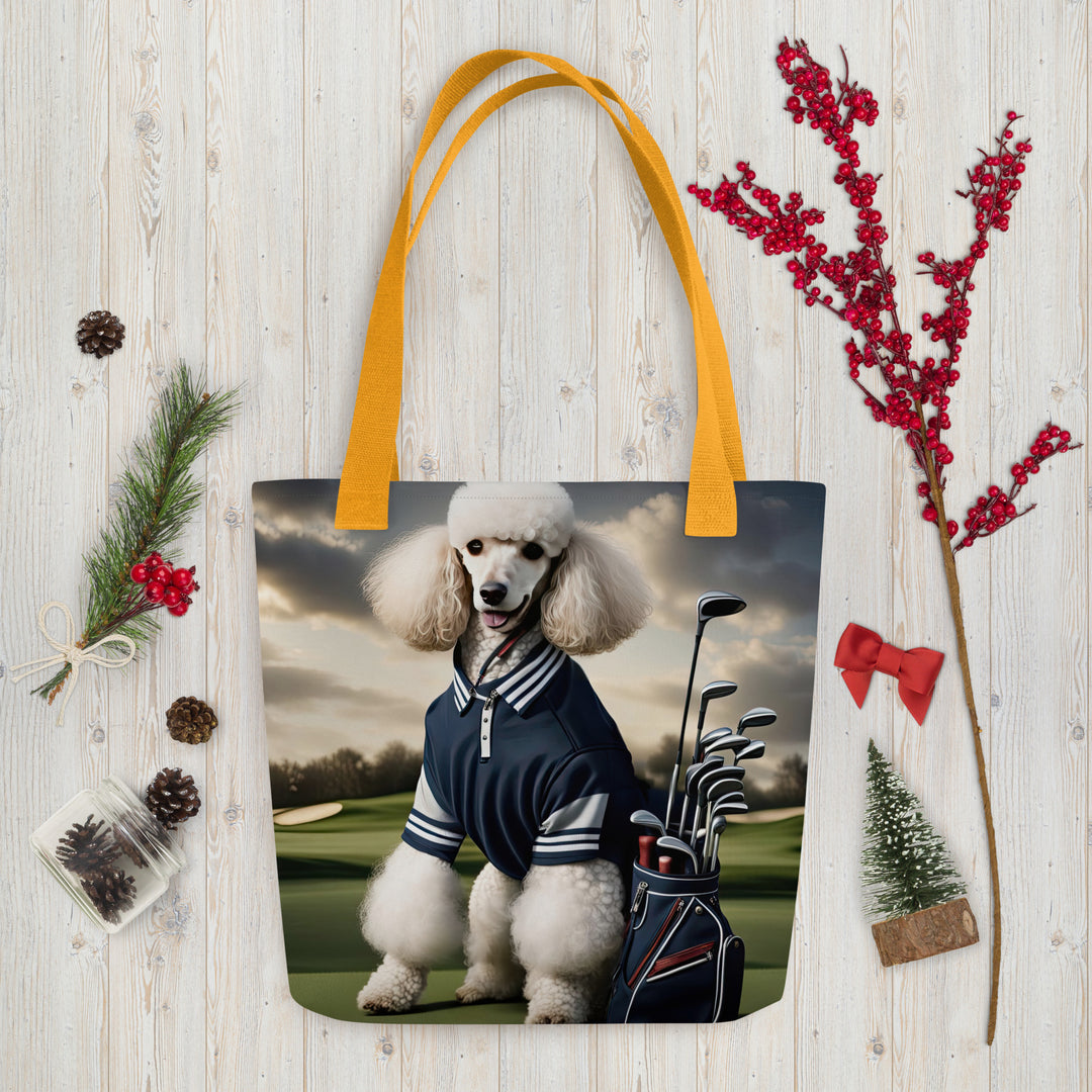 Tote bag-Poodle Golfer V3