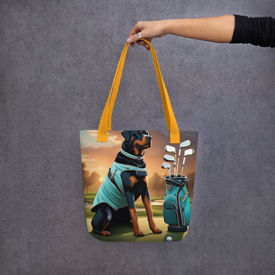 Tote bag- Rottweiler Golfer