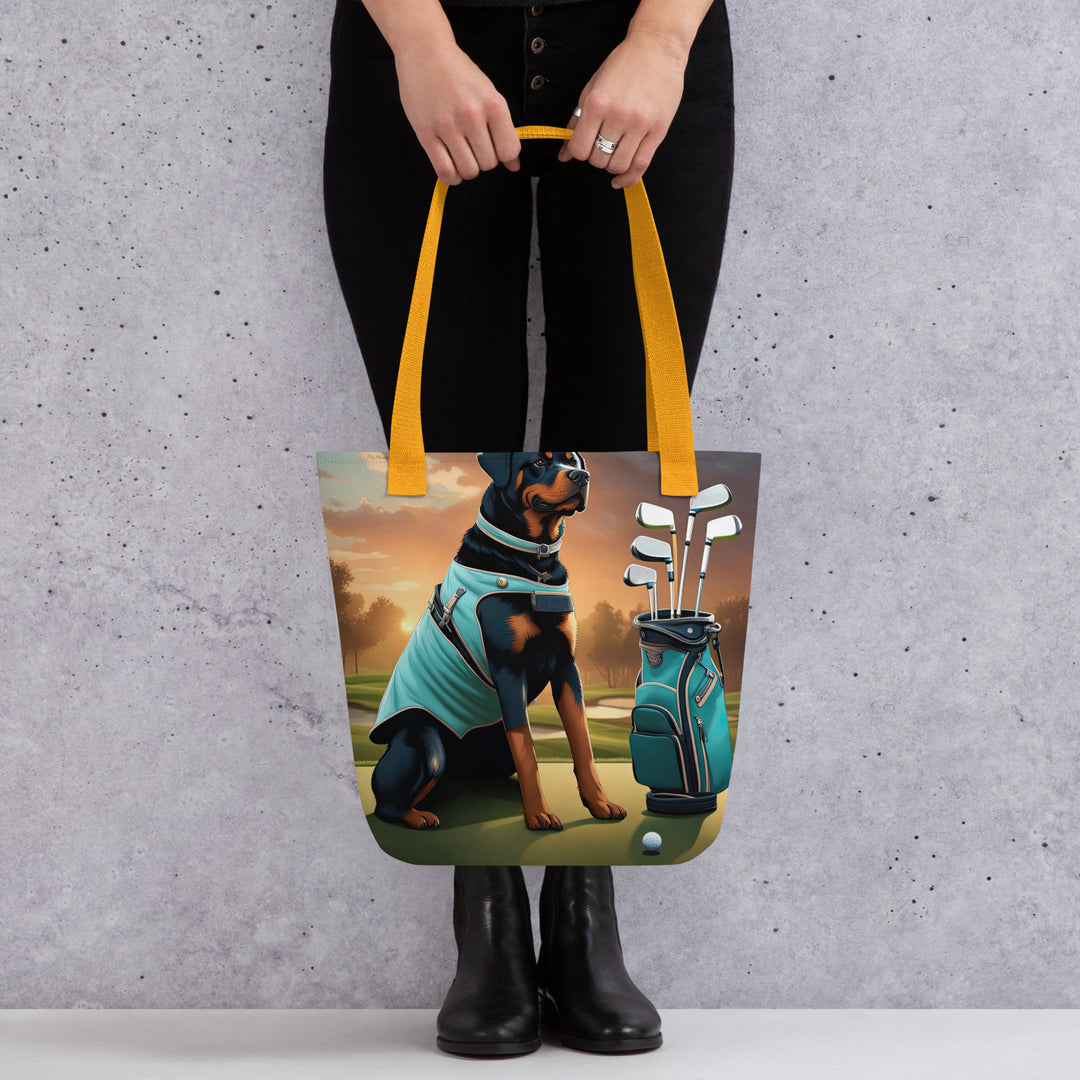 Tote bag- Rottweiler Golfer