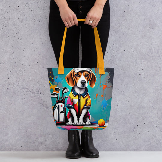 Tote bag-Beagle Golfer V3