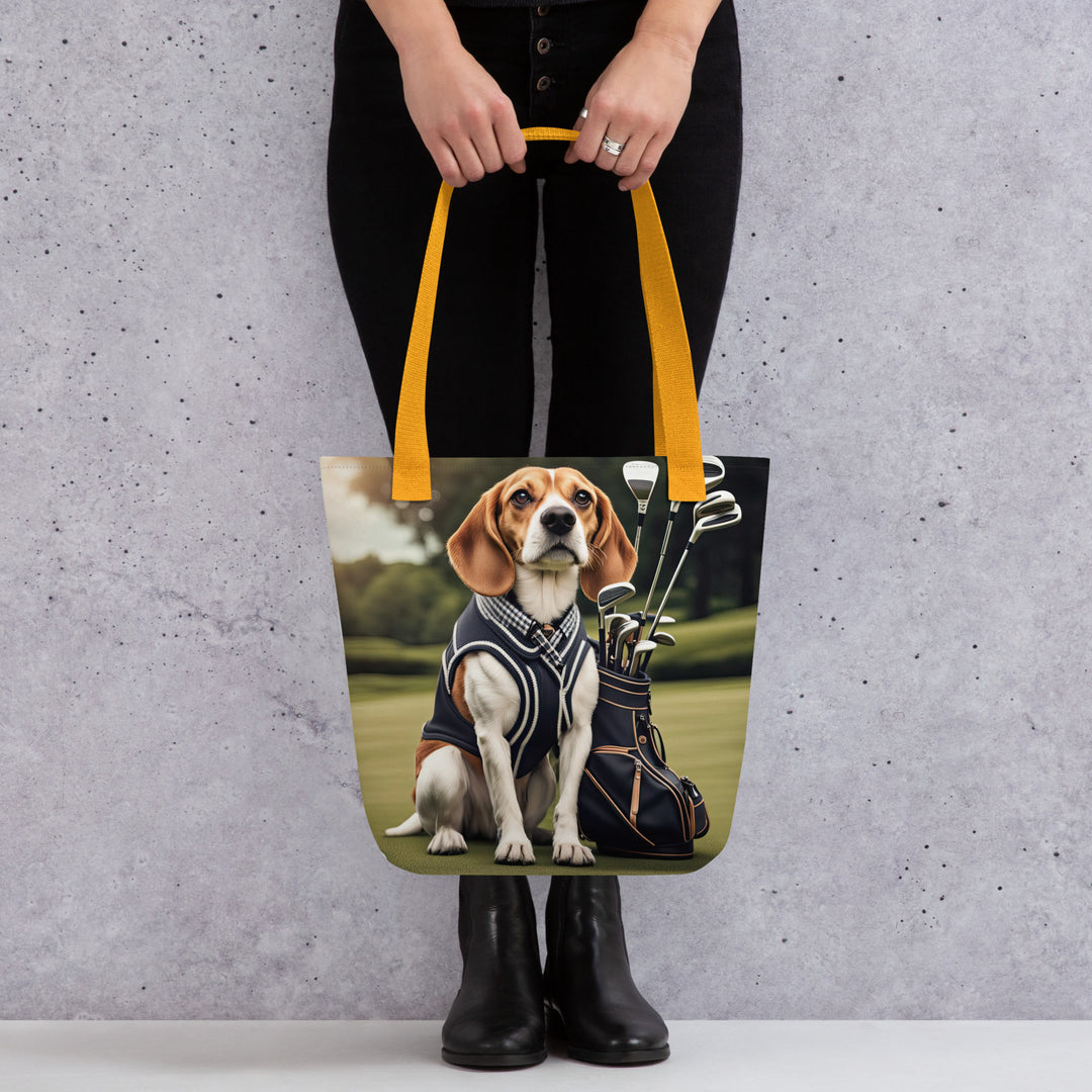 Tote bag-Beagle Golfer V4