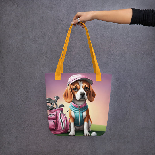 Tote bag-Beagle Golfer V5