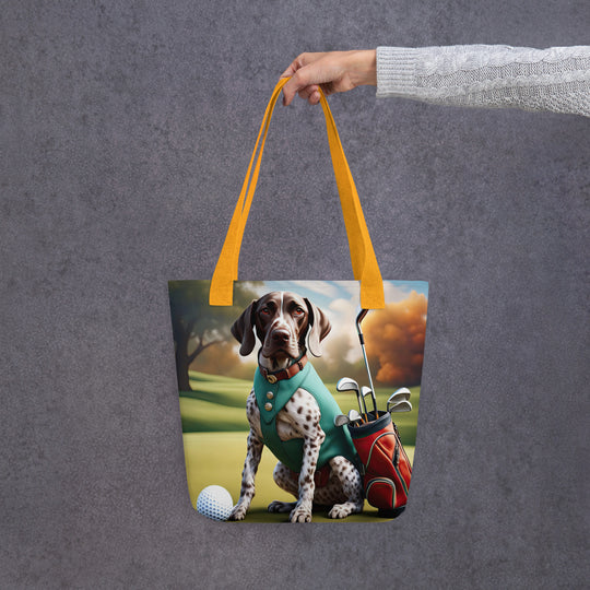 Tote bag-German Shorthaired Pointer Golfer V5