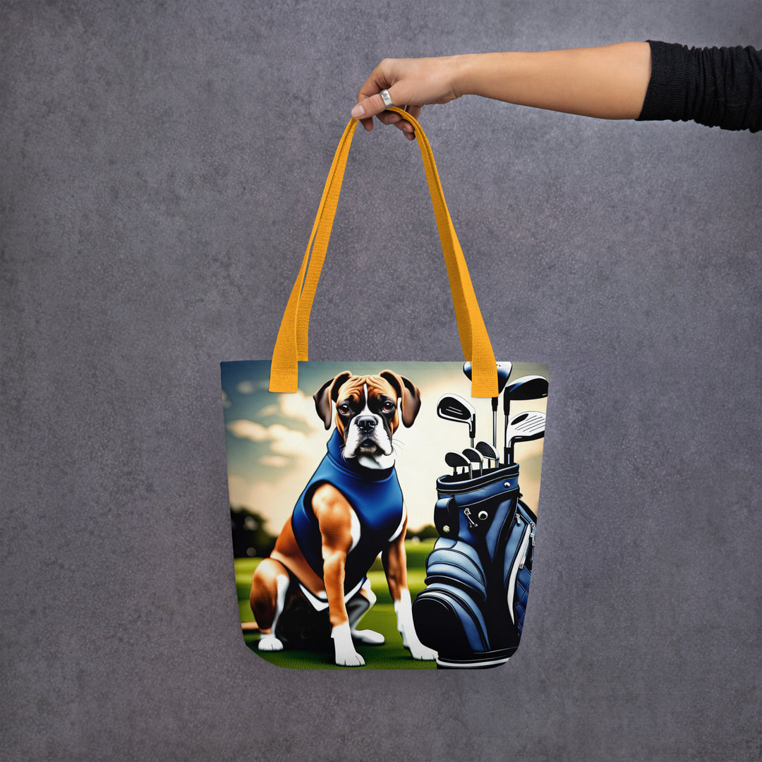 Tote bag-Boxer Golfer V3