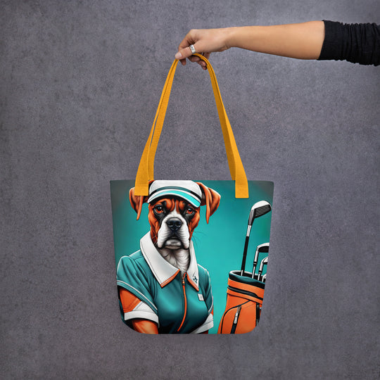 Tote bag-Boxer Golfer V4