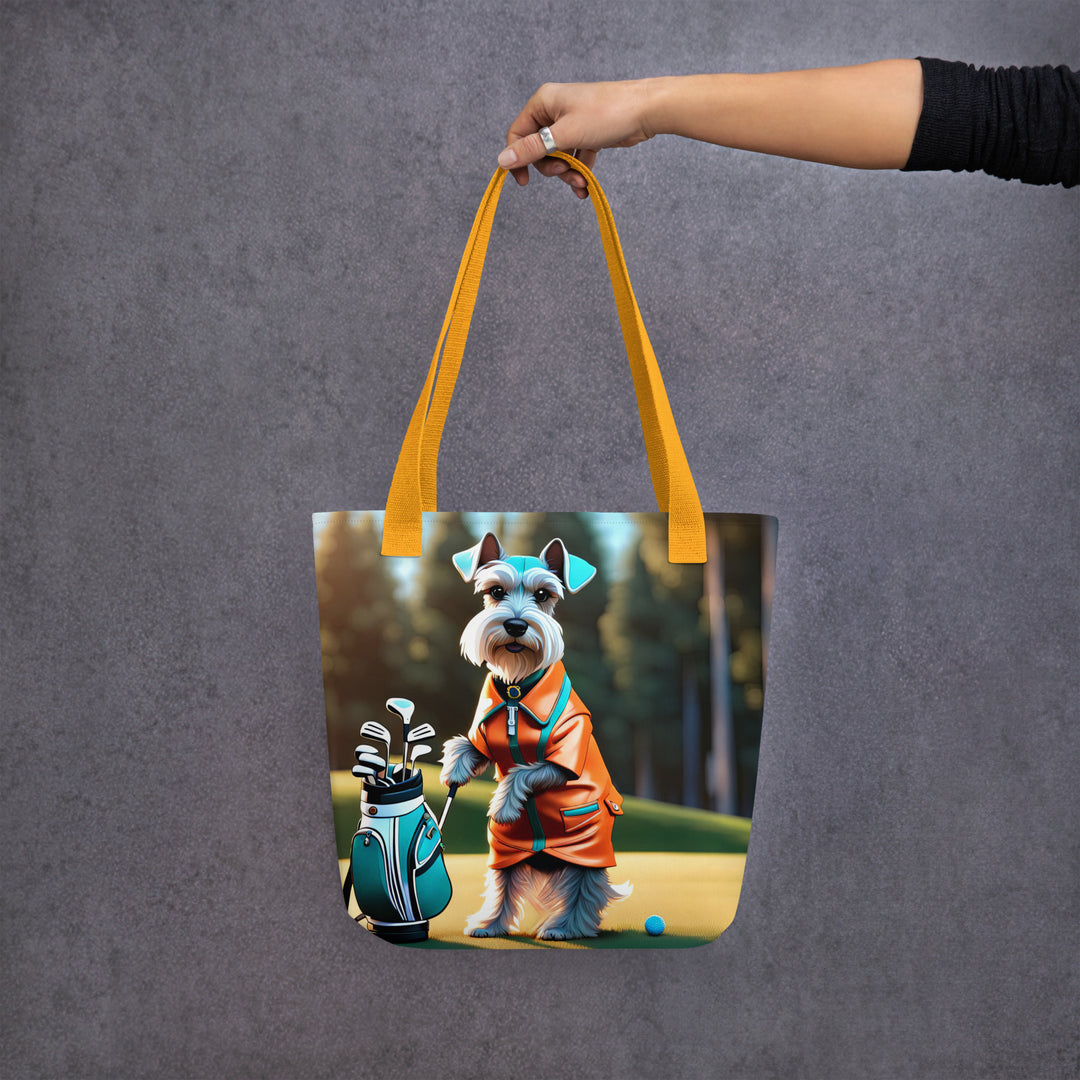 Tote bag-Miniature Schnauzer Golfer V2